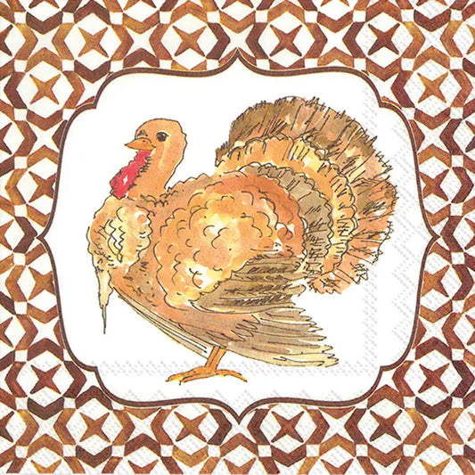 Thanksgiving Turkey Paper Lunch Napkins